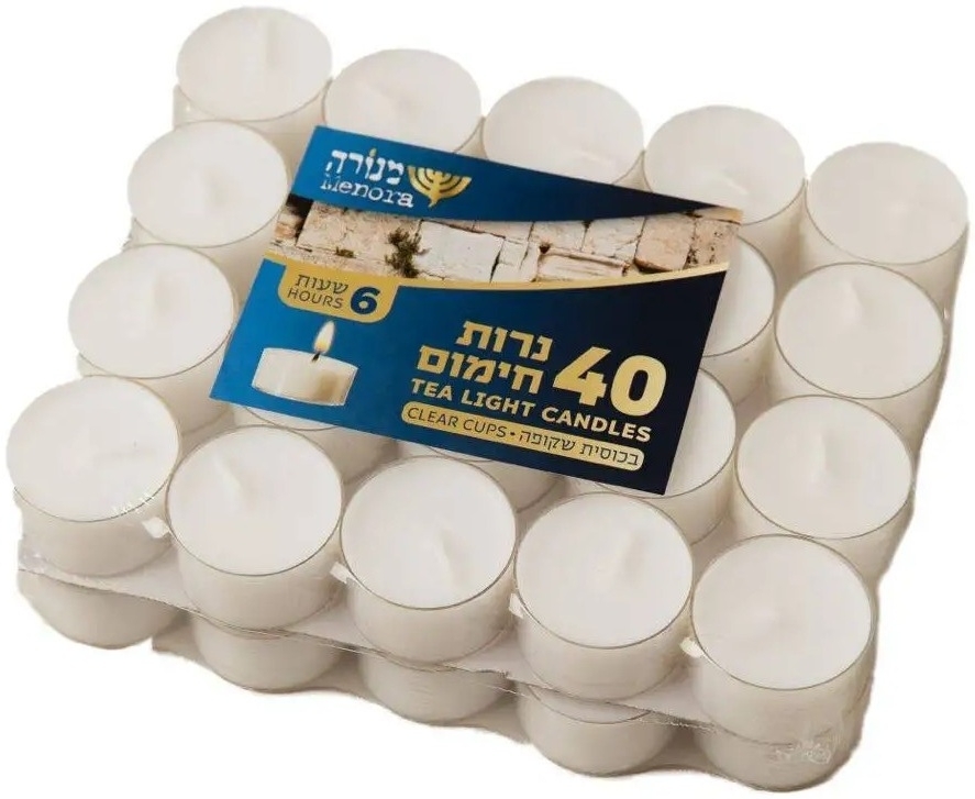 468 נרות חימום בפלסטיק 6 שעות - 40 יחידות – תמונה 1