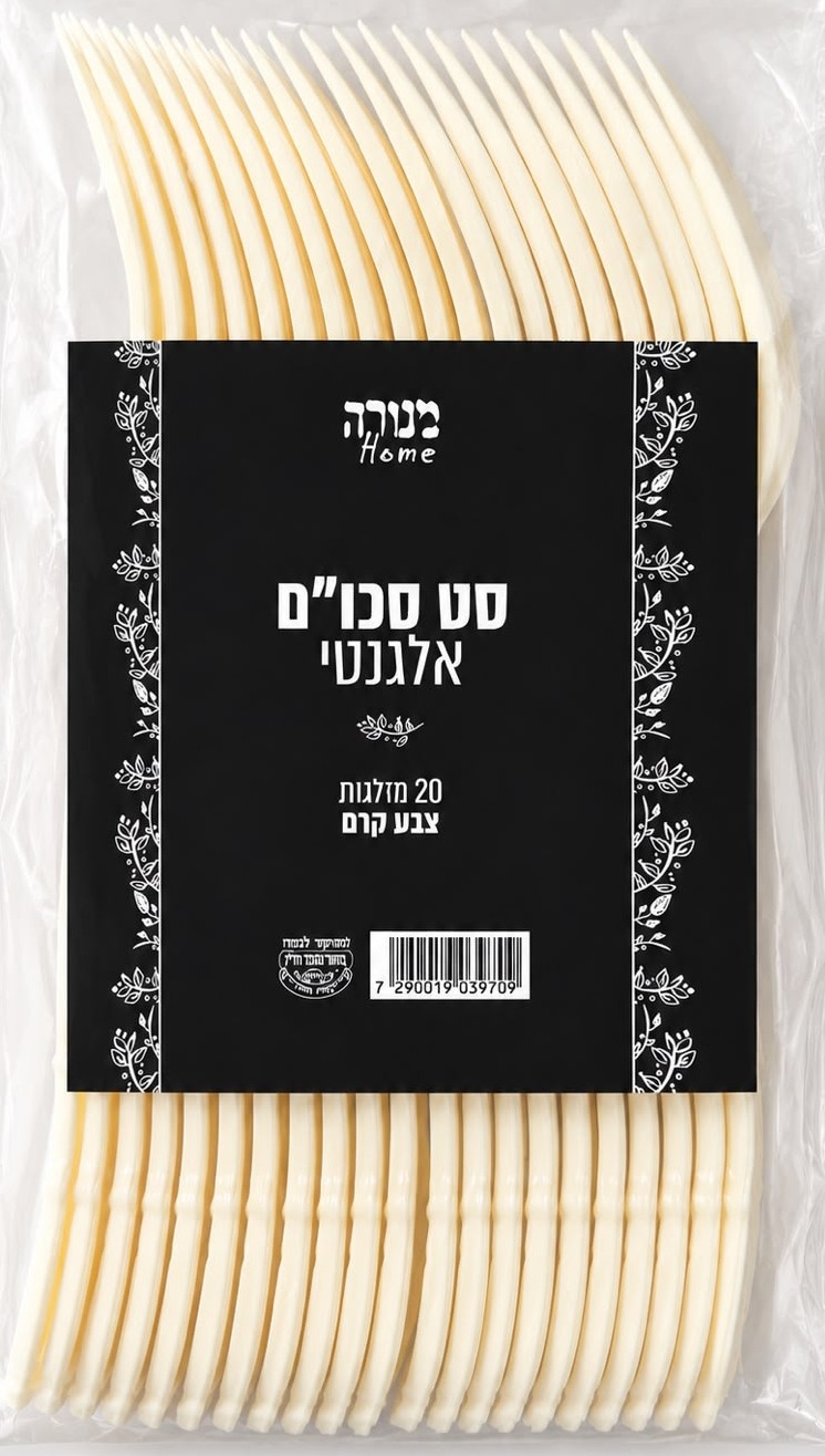 488 מזלגות אלגנט קרם - 20 יחידות – תמונה 1