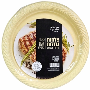 צלחת גדול קרם - 100 יחידות