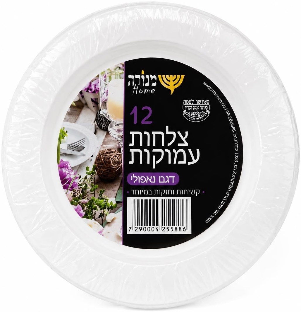 506 צלחות נאפולי מרקייה שקוף - 12 יחידות – תמונה 1