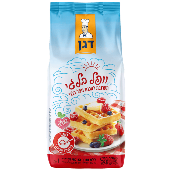 תערובת להכנת וופל בלגי דגן באריזת 1 ק״ג